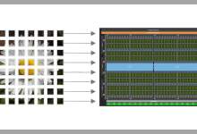 Logo CUDA 13.1 et illustration GPU avec tuiles, programmation par tuiles, modèle CUDA Tile, performance GPU, SIMT