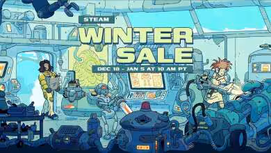 Interface Steam Winter Sale 2025 affichée sur écran PC avec réductions jeux, contrôles de vote et éléments UI