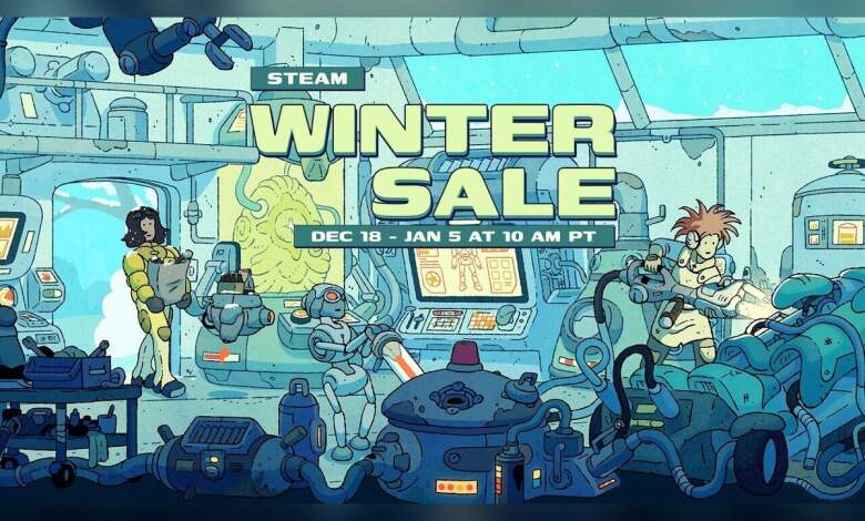 Steam Winter Sale 2025 : des promos jusqu’au 5 janvier 2026 et votes ouverts 1 Interface Steam Winter Sale 2025 affichée sur écran PC avec réductions jeux, contrôles de vote et éléments UI