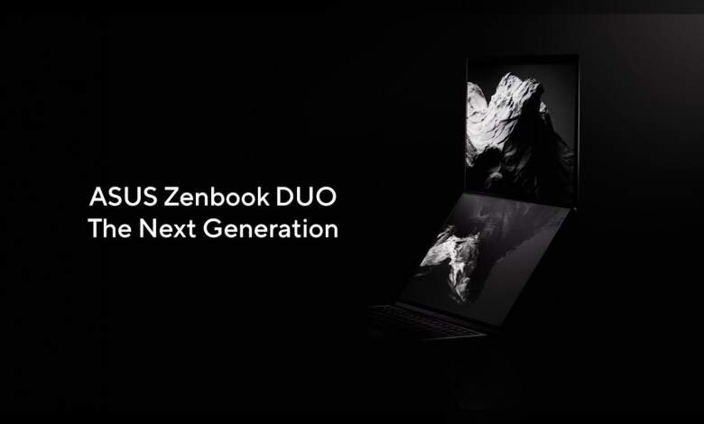 Zenbook Duo double batterie : ASUS tease une autonomie « next level » avant le CES 2026 1 ASUS Zenbook Duo concept double batterie écran secondaire clavier tactile design fin châssis aluminium