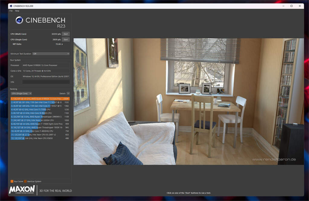 rog crosshair x870e hero btf CINEBENCH R23