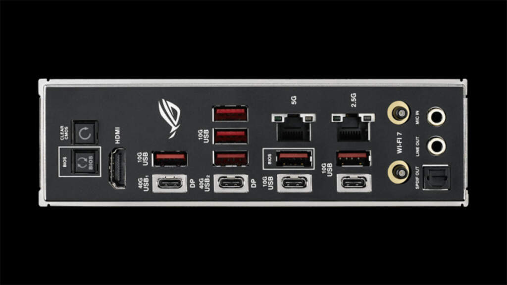 rog crosshair x870e hero btf io back