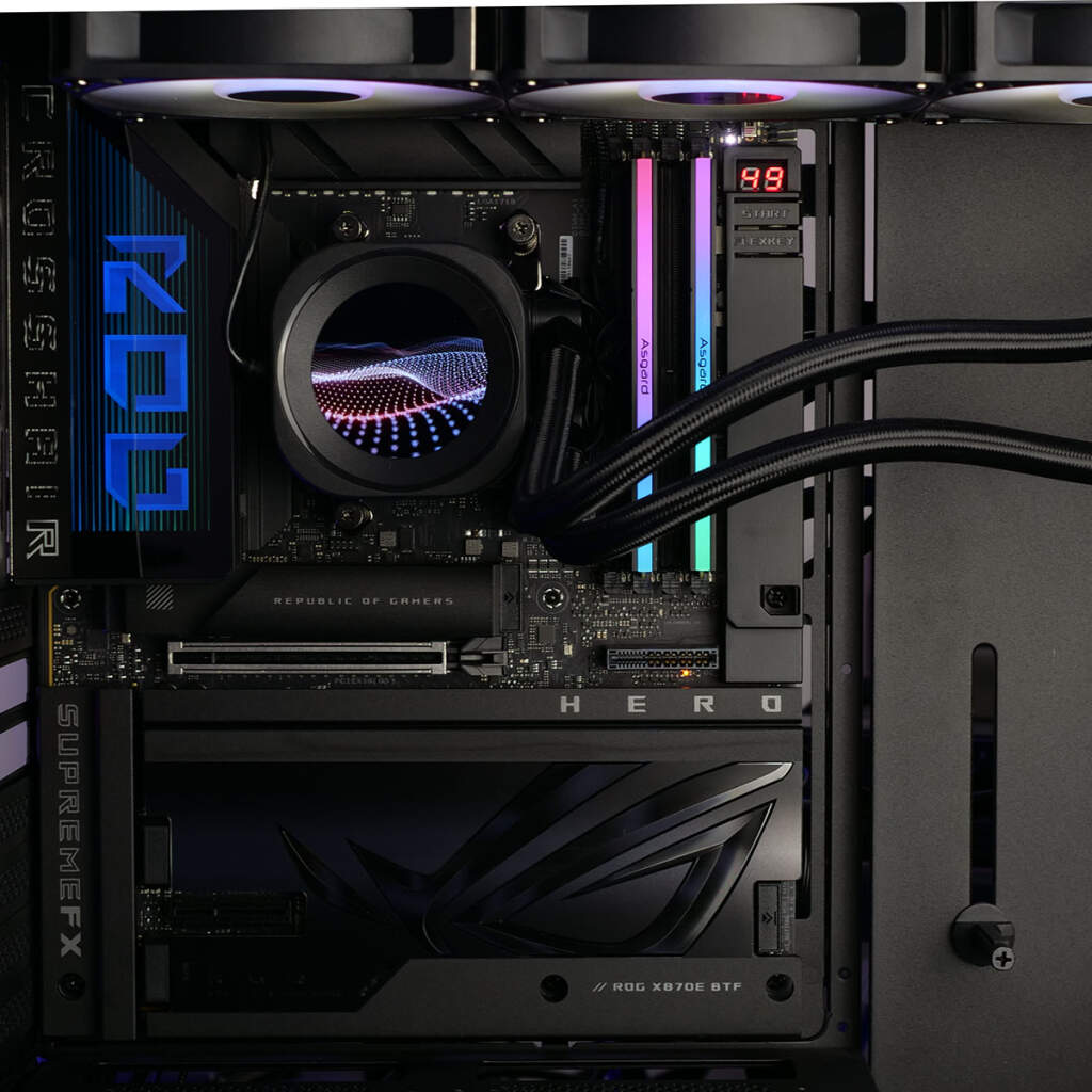 rog crosshair x870e hero btf montage frame 4000d 03