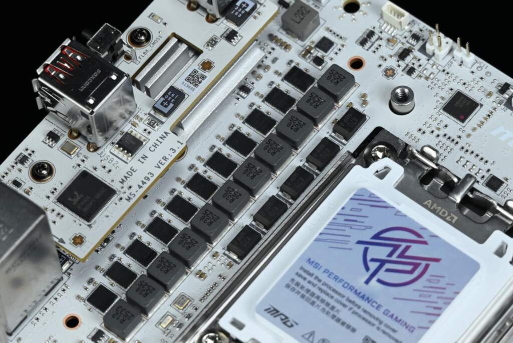 Test MSI MPG X870I Edge Ti EVO WiFi : la carte mère X870 Mini-ITX ultime ? 94 vue sur vrms de la msi mpg x870 i edge ti evo wifi