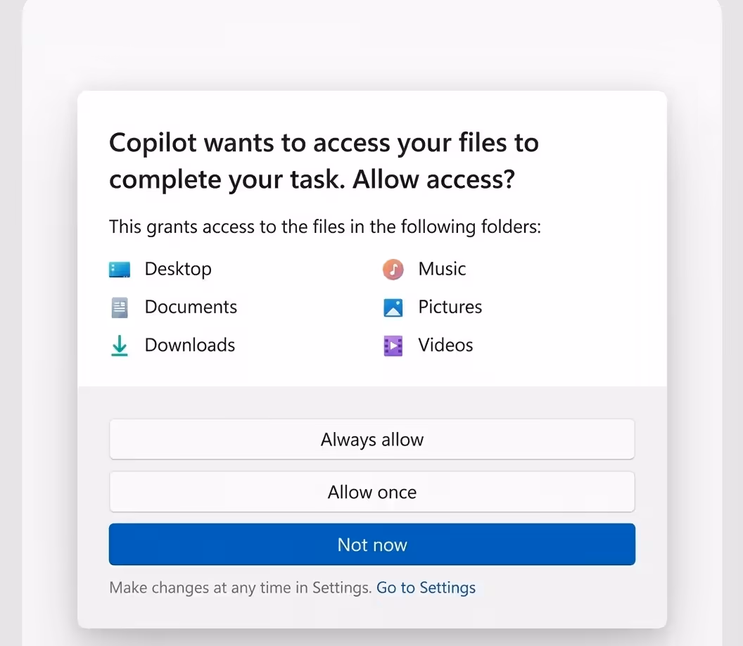 Windows 11 écran paramètres confidentialité IA accès fichiers PC processeur SSD RAM sécurité hardware