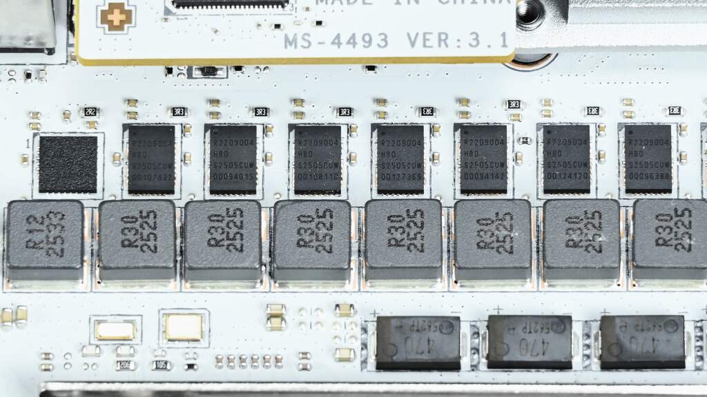 Test MSI MPG X870I Edge Ti EVO WiFi : la carte mère X870 Mini-ITX ultime ? 95 zoom sur vrms de la msi mpg x870 i edge ti evo wifi