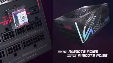 Alimentations MSI MPG Ai1300TS et Ai1600TS PCIE5 connecteurs PCIe avec protection gpu