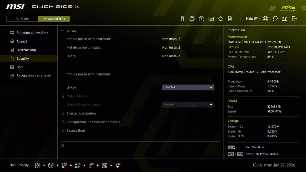 MSI EZ Mode b850 tomahawk 08