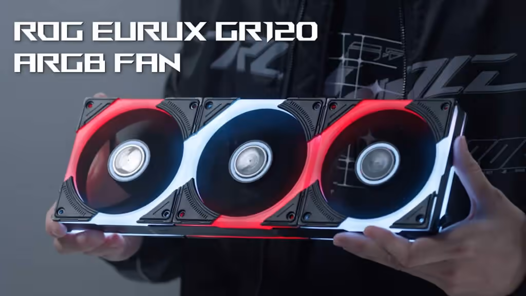 ASUS ROG Cronox : le boîtier panoramique ultime avec écran LCD et airflow breveté 14 asus rog eurux gr120 ventilateurs 2026 3 zones argb