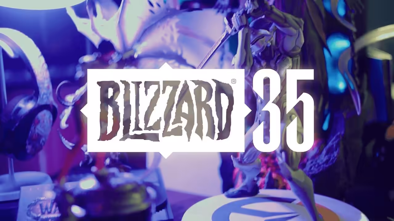 Blizzard Showcase 2026: une série de présentations développeurs pour ouvrir le prochain chapitre 45 Logo Blizzard 35 sur fond de figurines et accessoires de jeu.