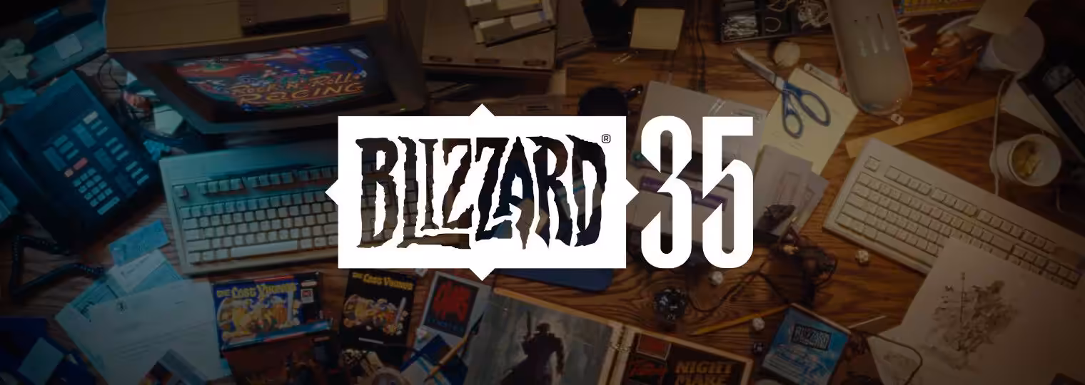 Blizzard Showcase 2026: une série de présentations développeurs pour ouvrir le prochain chapitre 48 Logo Blizzard 35 sur un bureau encombré d'équipements rétro.