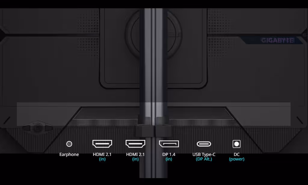 connectique gigabyte go27q24g oled