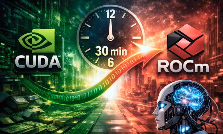Portage CUDA vers ROCm en 30 min avec IA : promesse ou mirage technique ? 1 cuda vers rocm claude code