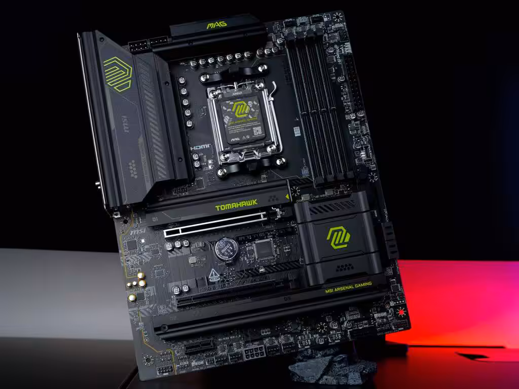 Vue d’ensemble de la carte mère MSI MAG B850 TOMAHAWK WIFI au format ATX