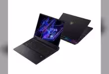 Un Core Ultra 9 290HX Plus aperçu dans un Acer Predator Helios 18 sur Geekbench 7 Deux laptops Acer Predator ouverts, montrant clavier rétroéclairé et design stylisé