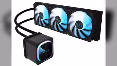 Refroidisseur liquide GIGABYTE EAGLE 360 avec trois ventilateurs 120 mm ARGB noirs