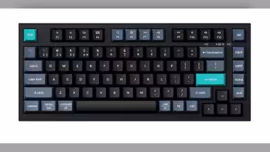Keychron B31 : clavier 75 %, mécanisme silencieux à ciseaux longue course et 1000 Hz 10 Clavier Keychron B31, vue de dessus avec disposition des touches colorées