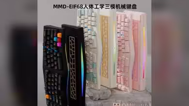 Claviers MMD-EIF68, design Alice, divers coloris, rétroéclairés, disposition ergonomique, keycaps personnalisés, interfaces t