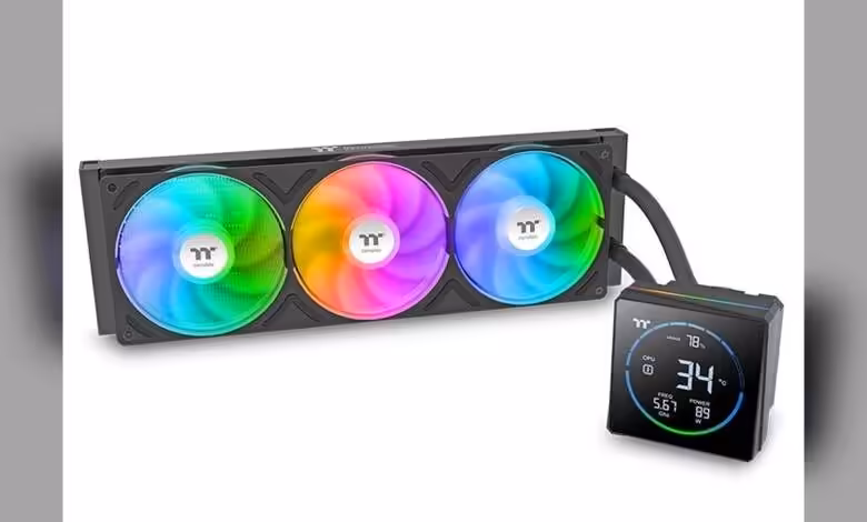 Thermaltake TH-S V3 ARGB Sync : AIO 240/360 mm avec affichage système 1 Thermaltake TH-S V3 ARGB Sync AIO 240/360 mm refroidisseur tout-en-un boucle RGB affichage système pompe radiateur ventilateurs