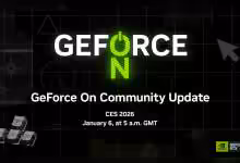 Capture annonce événement NVIDIA GeForce ON CES 2026, mise à jour communautaire, 6 janvier.