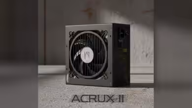 Bloc d'alimentation Zalman ACRUX II avec ventilateur central intégré, ATX 3.1, design robuste.