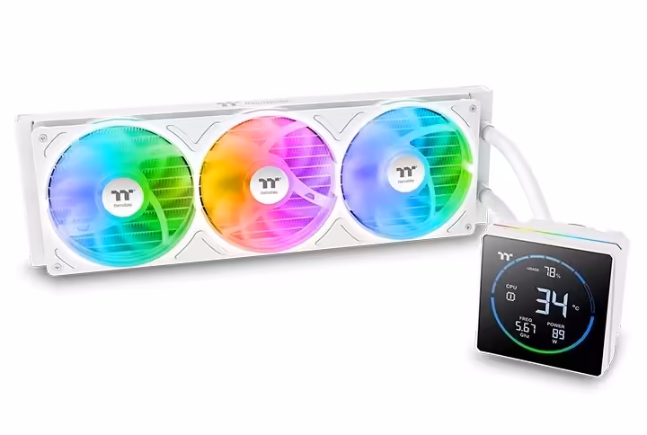 Thermaltake TH-S V3 ARGB Sync : AIO 240/360 mm avec affichage système 2 Radiateur AIO Thermaltake TH-S V3 ARGB 240/360 mm avec pompe affichage système, ventilateurs ARGB, watercooling CPU hautes performances