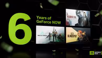 Montages de jeux pour le 6e anniversaire de GeForce NOW : Resident Evil, Delta Force, Blindspot.