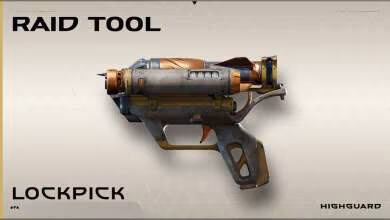 Outil de crochetage Highguard modèle Raid Tool sur fond neutre