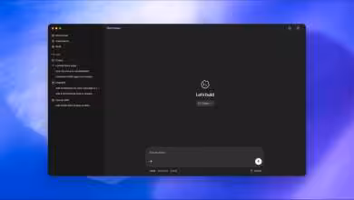 Interface du client natif OpenAI Codex sous macOS, écran principal avec menu latéral et champ de texte.