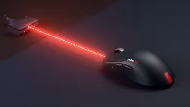Souris Pulsar FS-1 avec faisceau laser rouge actif