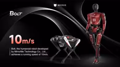 Présentation de robots humanoïde et quadrupède Bolt de Mirror Robotics avec vitesse de 10 m/s.