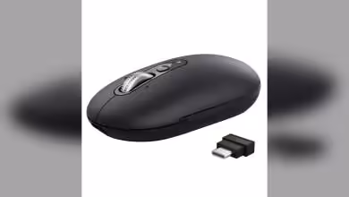 Souris Trust noire avec dongle USB-C