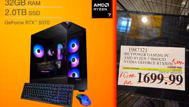 ryzen 9800x3d rtx 5070 costco 1199 dollars