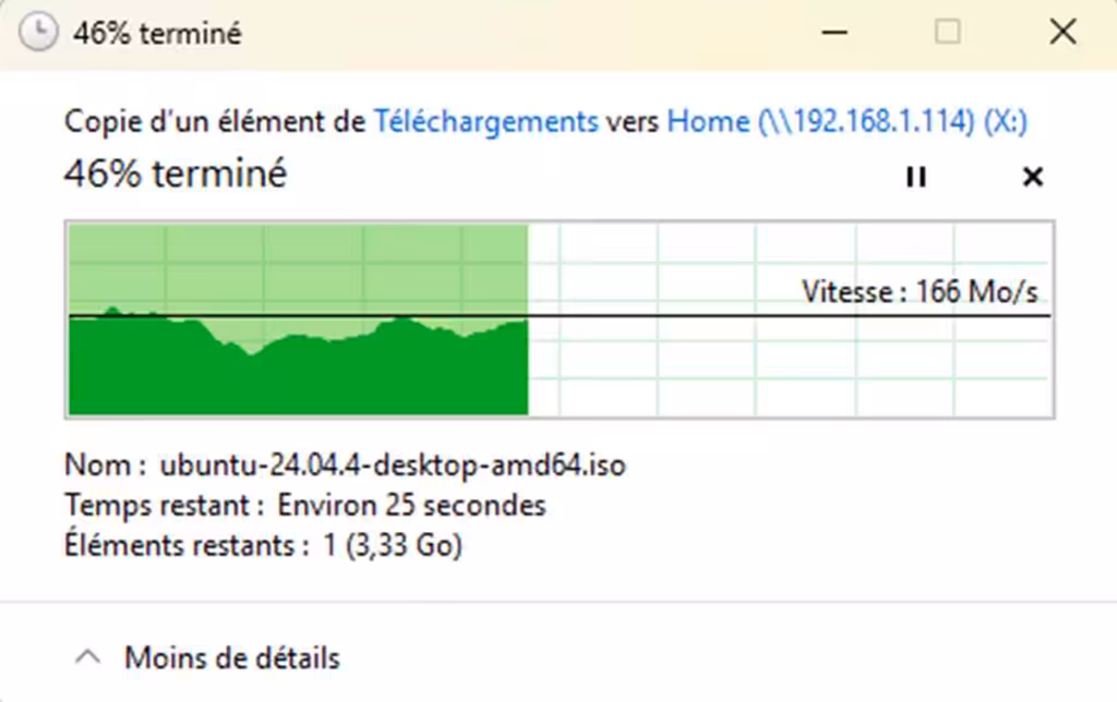test nas asustor drivestor 4 gen2 copie fichier