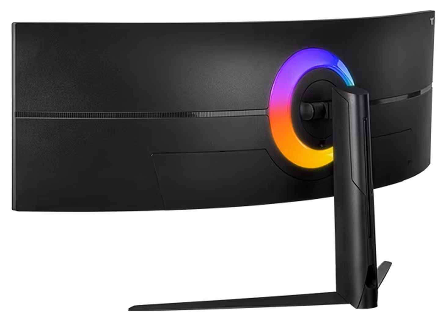 Vue arrière moniteur courbé Thermaltake avec anneau LED coloré