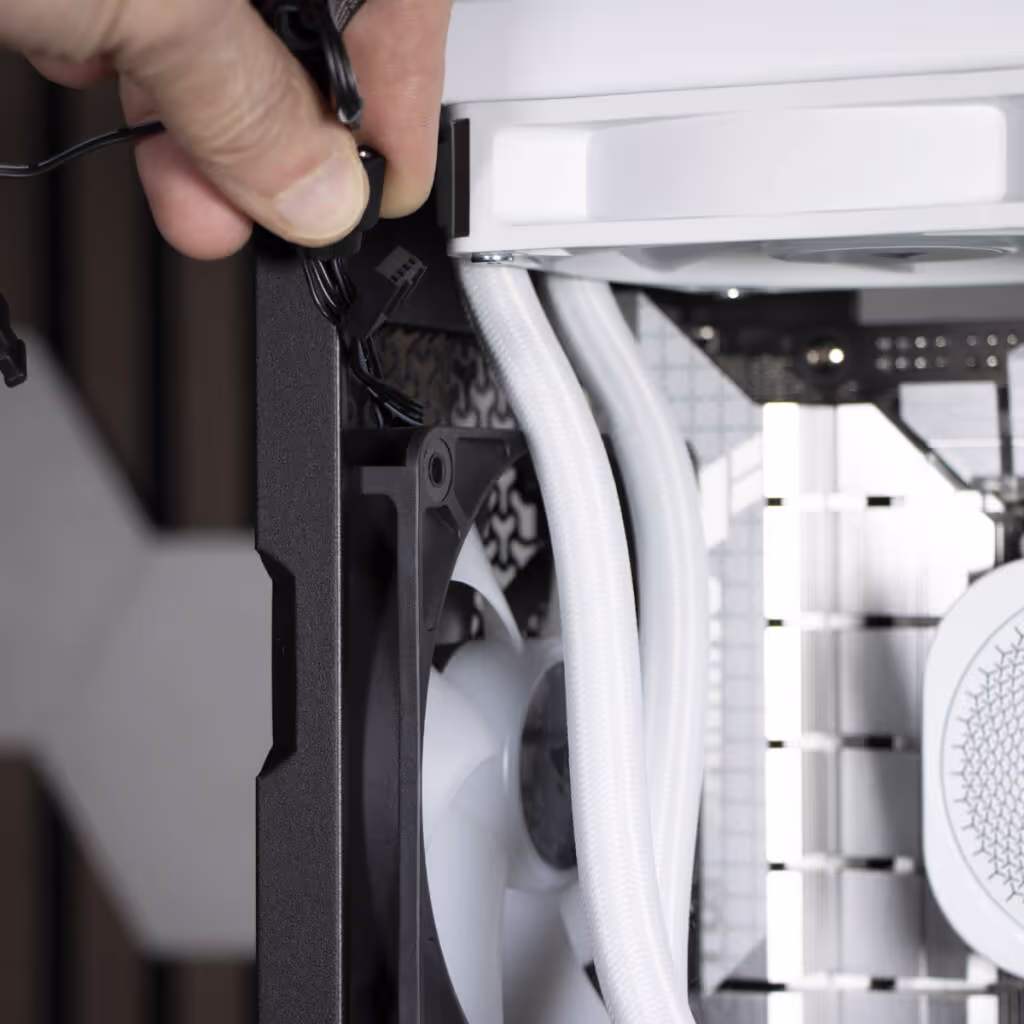 CORSAIR 3200D montage AIO ventilateur arrière