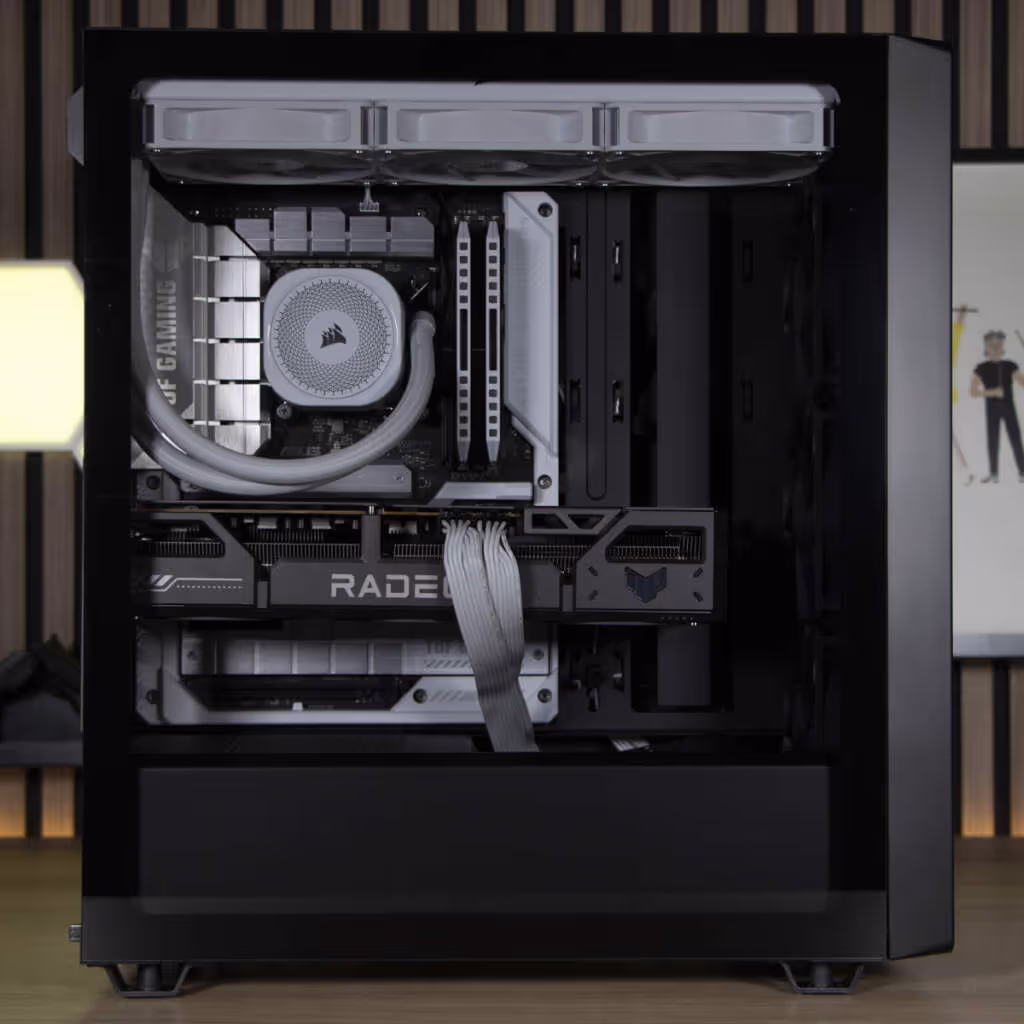 CORSAIR 3200D montage chambre principale paroi verre