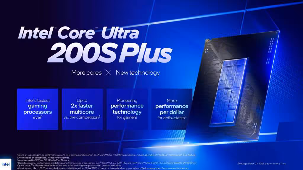 Intel Core Ultra 200S Plus arrow lake