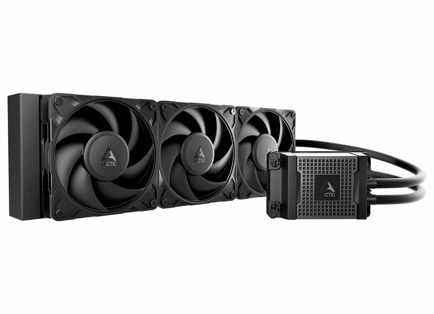 Refroidisseur triple ventilateur ARCTIC Liquid Freezer studio, fond blanc, éclairage doux