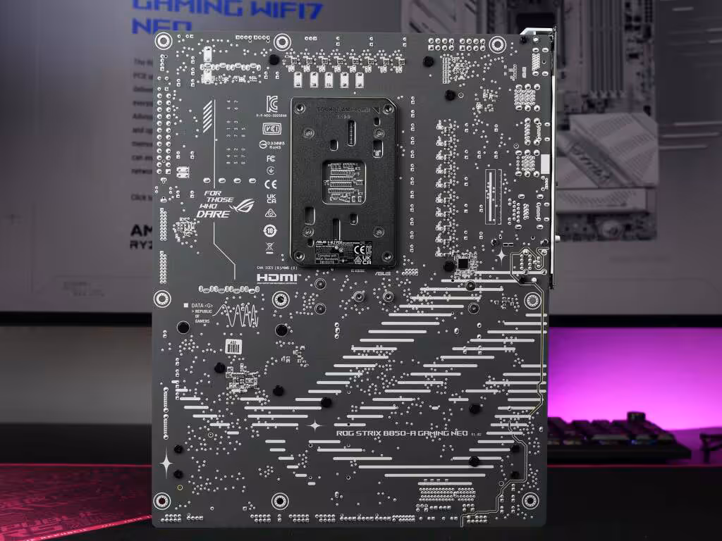 asus rog strix b850 a gaming wifi7 neo back