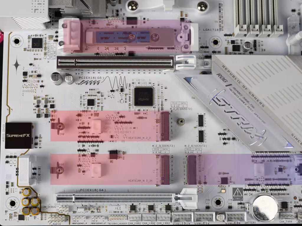 asus rog strix b850 a gaming wifi7 neo slot nvme