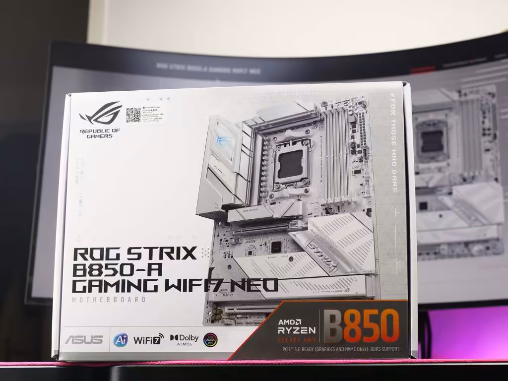 box recto asus rog strix b850 a gaming wifi7 neo