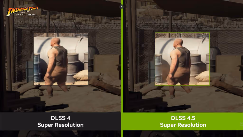 dlss 4.5 super resolution vs dlss4 super resolution indiana