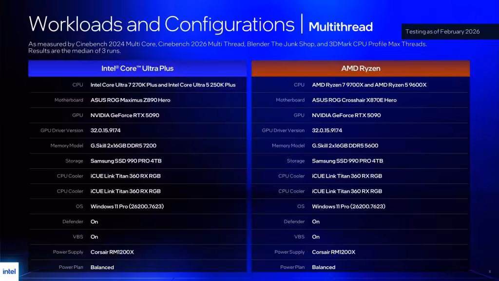 intel core ultra 200s core ultra 270k plus 250k plus config de tests 01