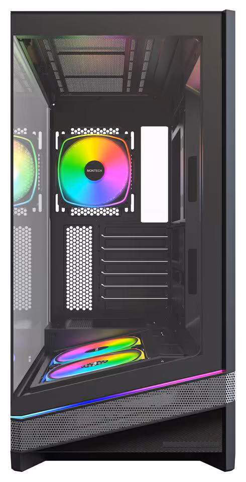Panneau latéral en verre côté droit du boîtier Montech Sky 3 noir.