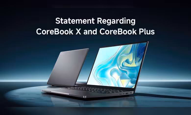 CHUWI admet des CPU erronés dans les CoreBook X/Plus et ouvre les remboursements 1 Deux ordinateurs portables CHUWI CoreBook X et CoreBook Plus sur fond sombre.