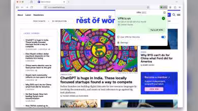 Page web active avec Firefox et VPN gratuit activé pour 50 Go de données par mois.