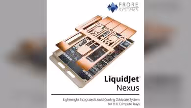 Système de refroidissement Frore LiquidJet Nexus pour cartes mères, design cuivré, intégré pour U Compute Trays.