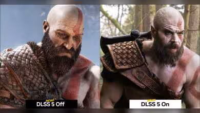 Comparaison DLSS 5, jeu vidéo à gauche sans DLSS, à droite avec DLSS activé.