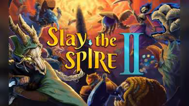 Illustration colorée présentant des personnages du jeu Slay the Spire 2.